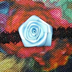 Baby Blue Rose Choker